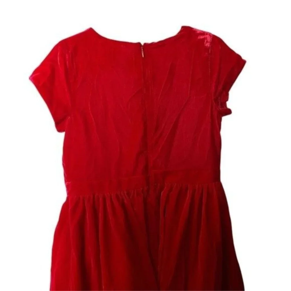 Gymboree Fun & Fancy‎ Dressed Up Christmas Holiday Red Velvet Dress Sz 6 Girls